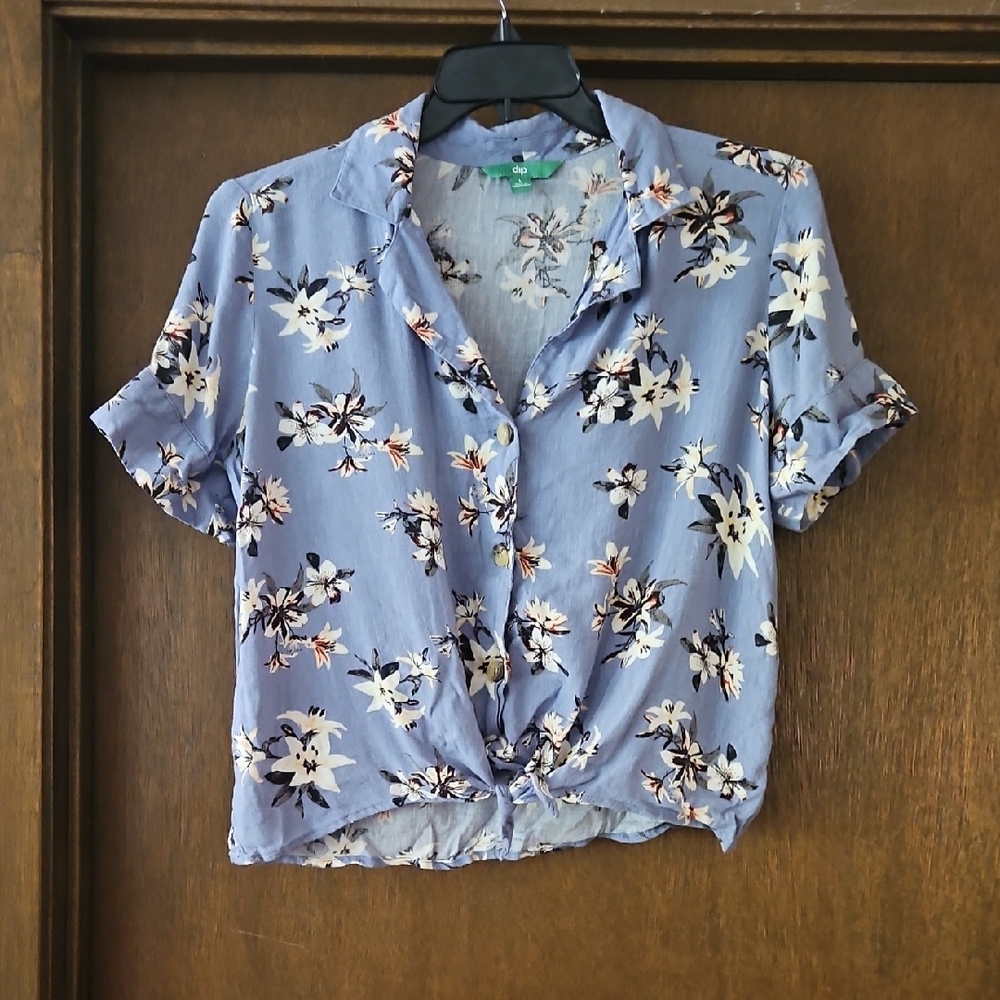 Dip Blue Floral Women's Blouse
